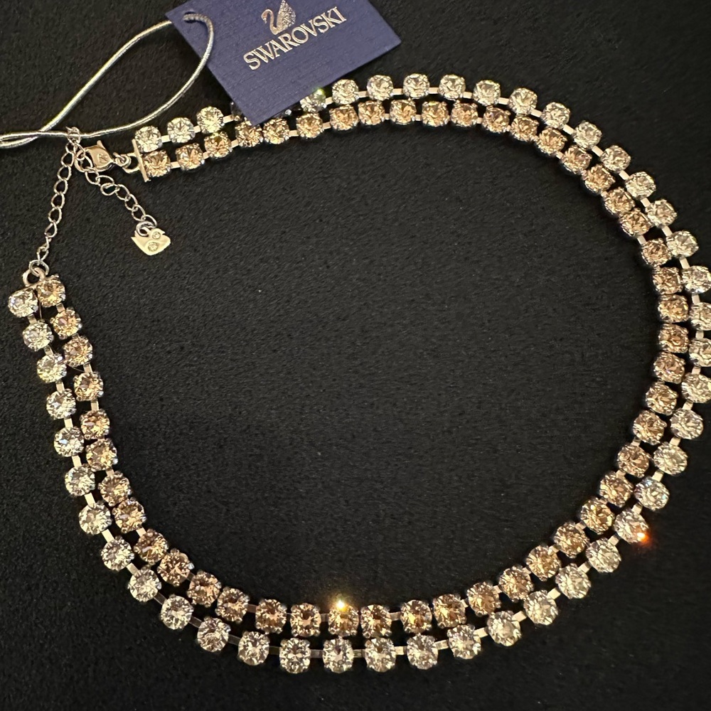 Swarovski Rose Gold Double-Row Necklace
